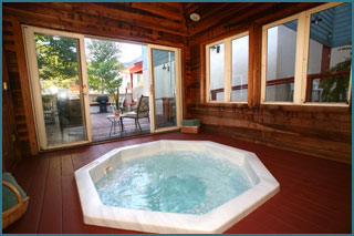 Soak in the comfort of our whirlpool/hot tub